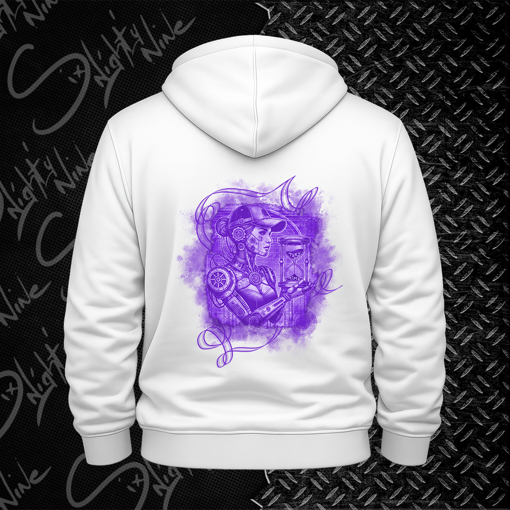 Sweat Blanc - HourGlass Purple