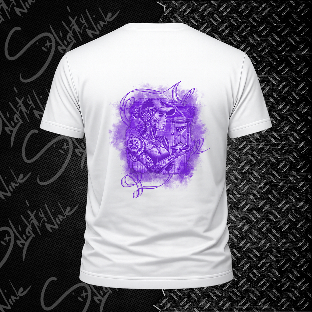 T-shirt Blanc - HourGlass Purple