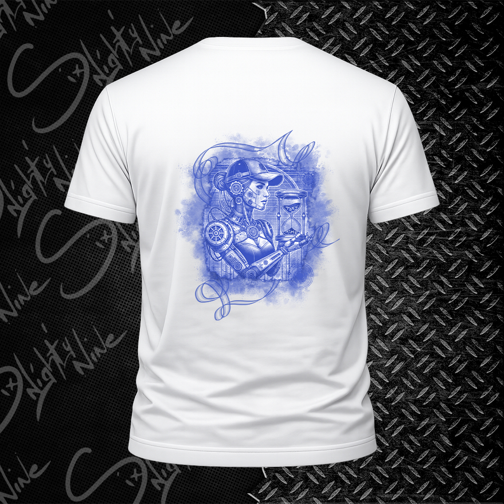 T-shirt Blanc - HourGlass Blue