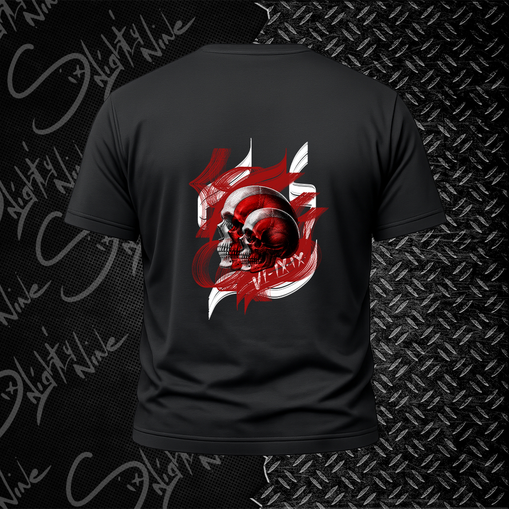 T-Shirt Noir - Red Skull